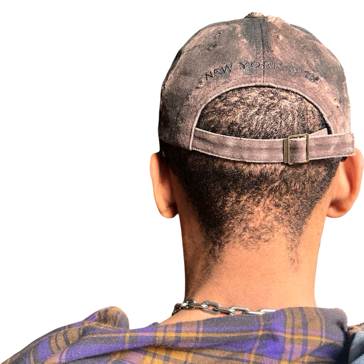 ASTROBOI* NEW YORK 'Soil' Brown & Black Distressed Pierced Hat