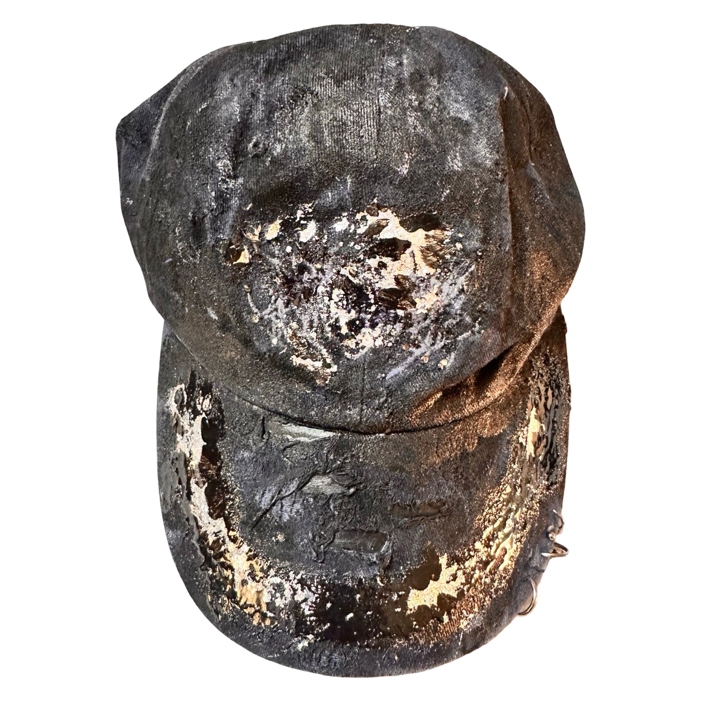 Black & Blue Indie Barbed Wire Distressed Pierced Hat