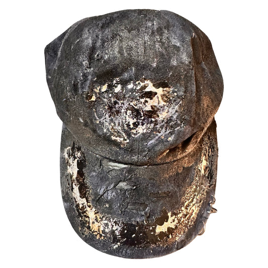 Black & Blue Indie Barbed Wire Distressed Pierced Hat