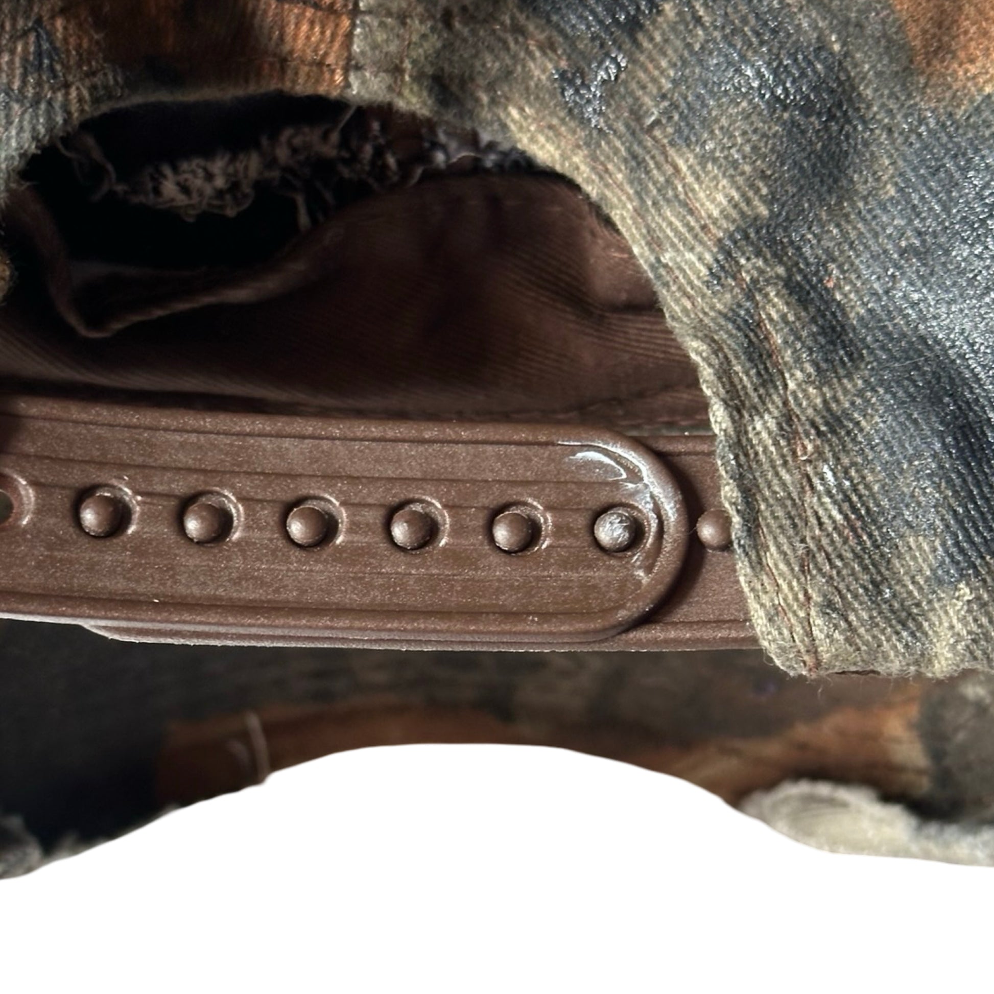 ASTROBOI*&nbsp;x Wolverine Distressed Brown Camo Painted Hat - flat back 2