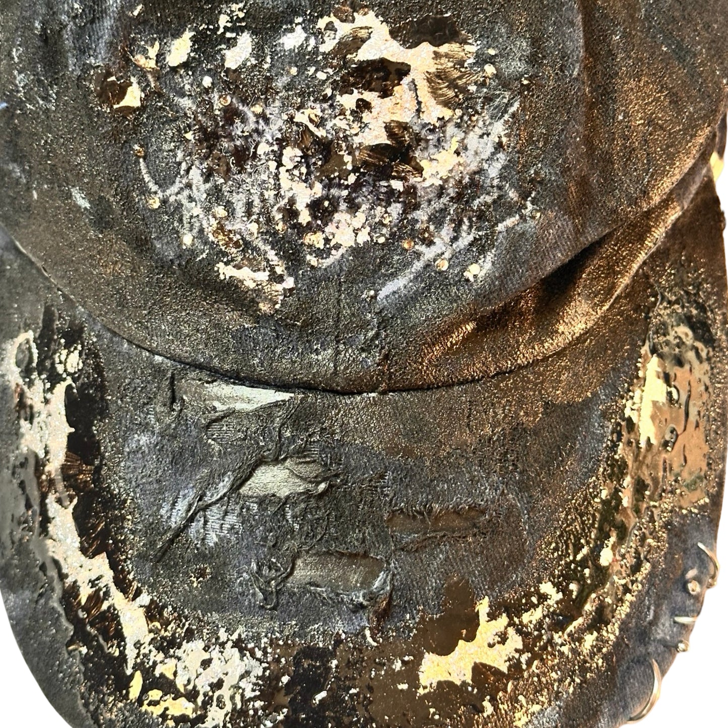 Black & Blue Indie Barbed Wire Distressed Pierced Hat