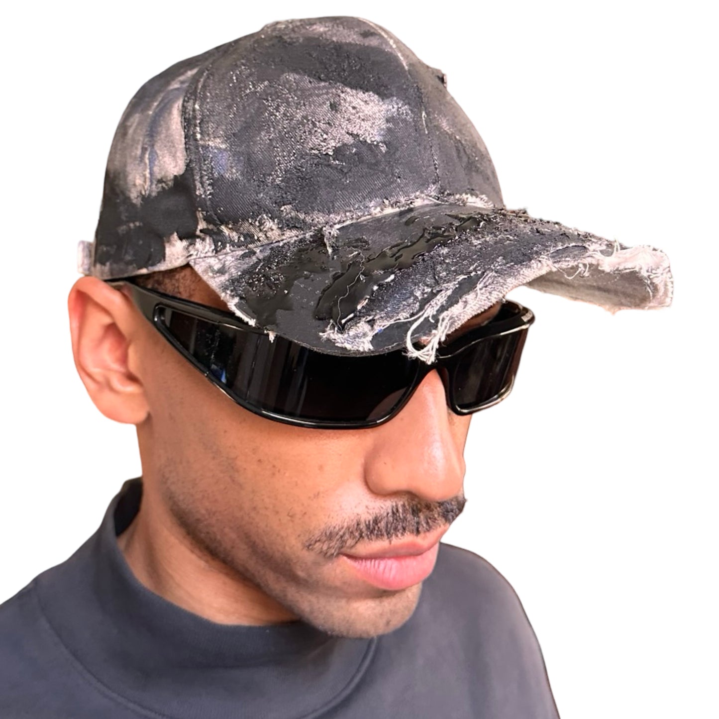ASTROBOI* 'Y's' Trompe L'oeil Denim Print Resin Hat