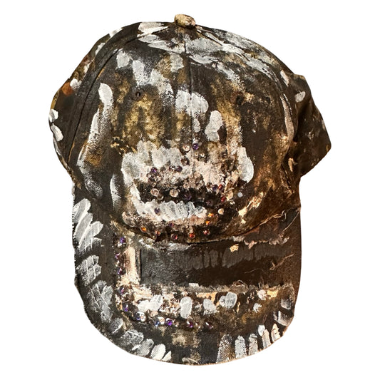 ‘This Way’ Brown/Green Camouflage Rhinestone Hat