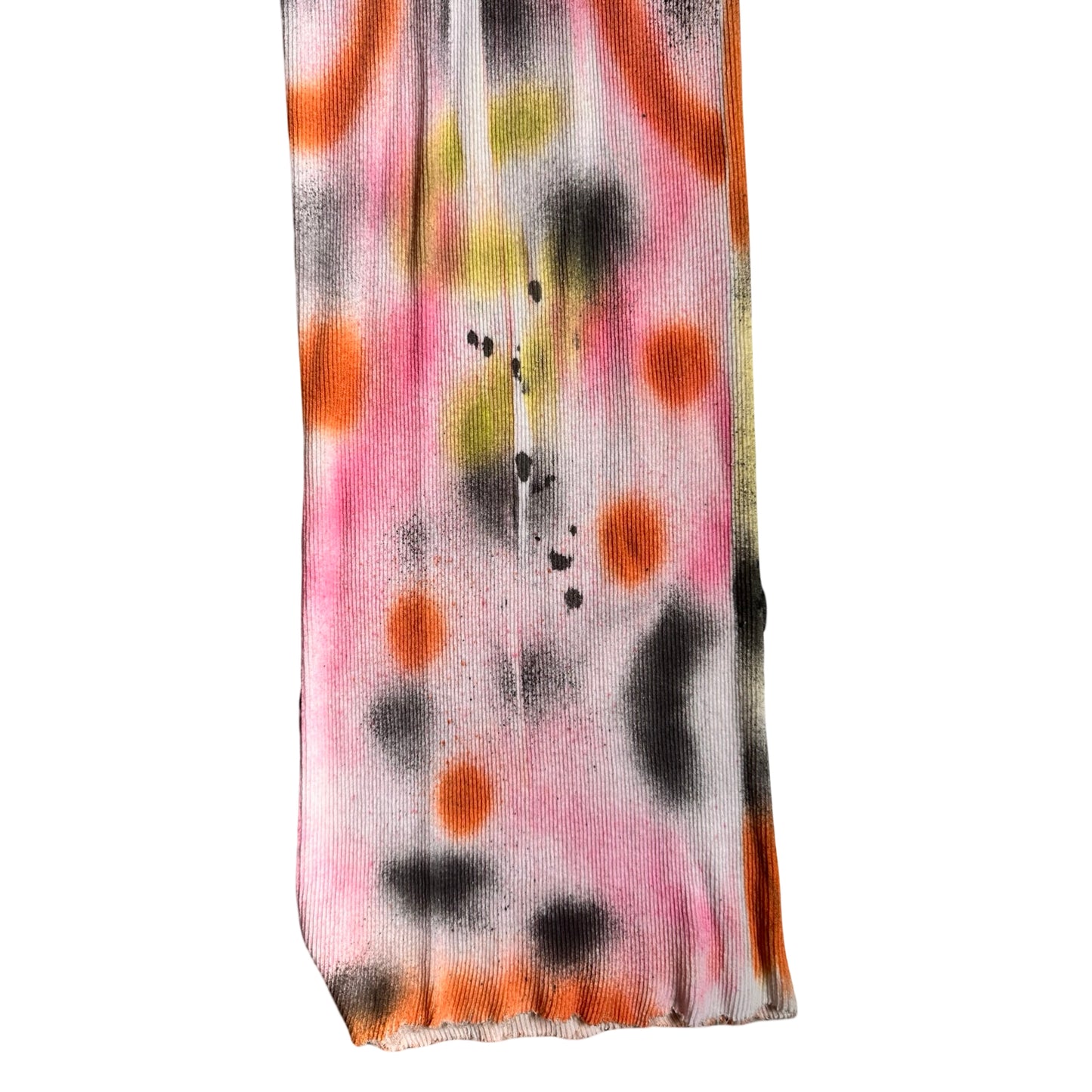 ASTROBOI x Hanes 'Flowers' White Ribbed Graphic Tank Top – flat back bottom 
