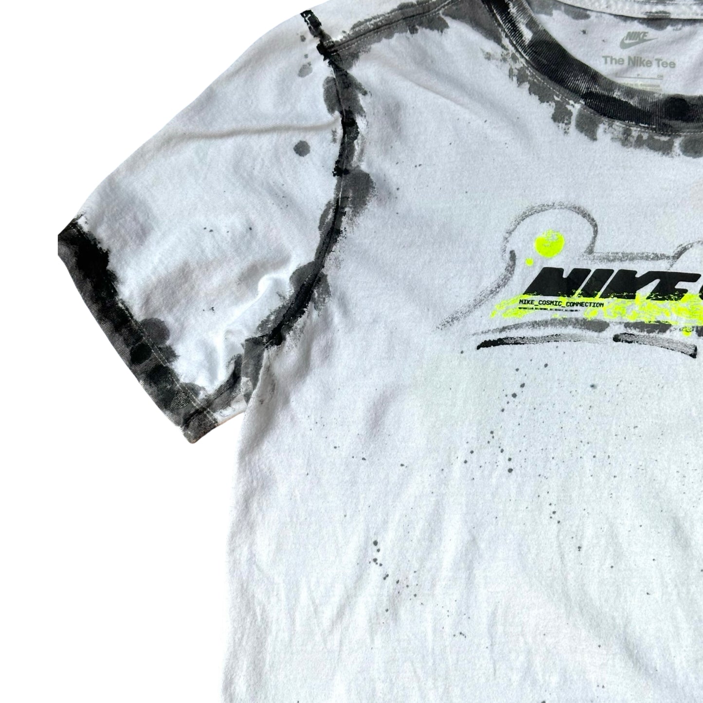 ASTROBOI x Nike Planetary Systems White Sketch T-shirt -  shoulder detail 