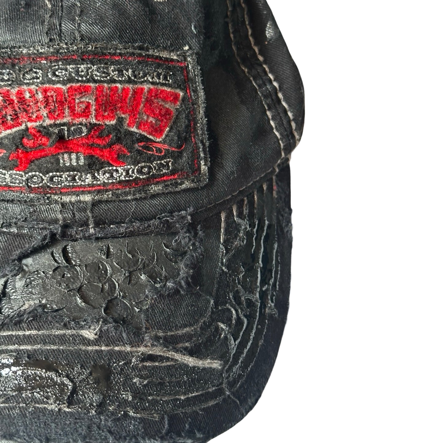 ASTROBOI* 'Goodguys' Black Distressed Resin Hat - front right 