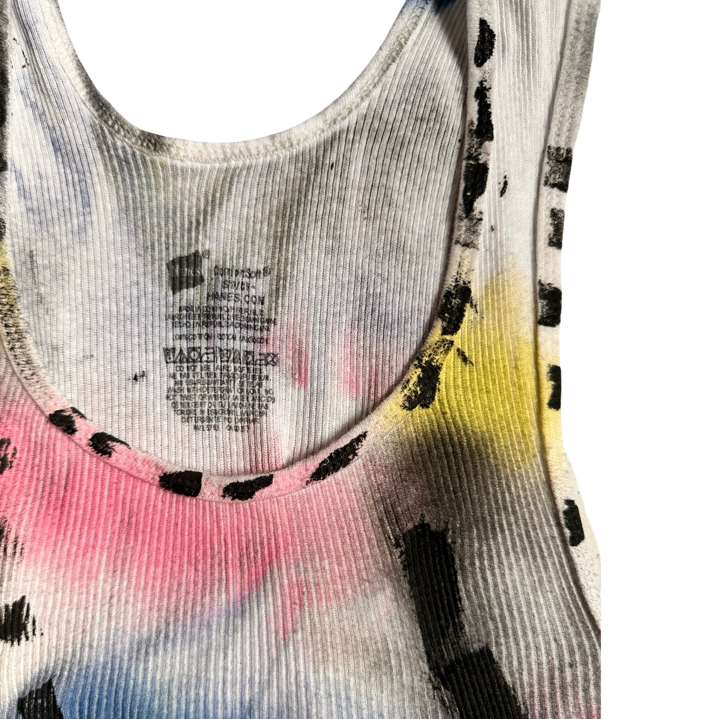 ASTROBOI x Hanes 'Lime Lite' White Ribbed Multicolored Graphic Tank Top –  tag 