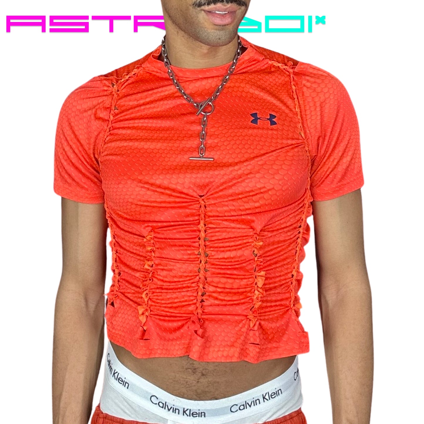 ASTROBOI* UNDER ARMOUR _ BASKETBALL LYCRA TOP _ ORANGE